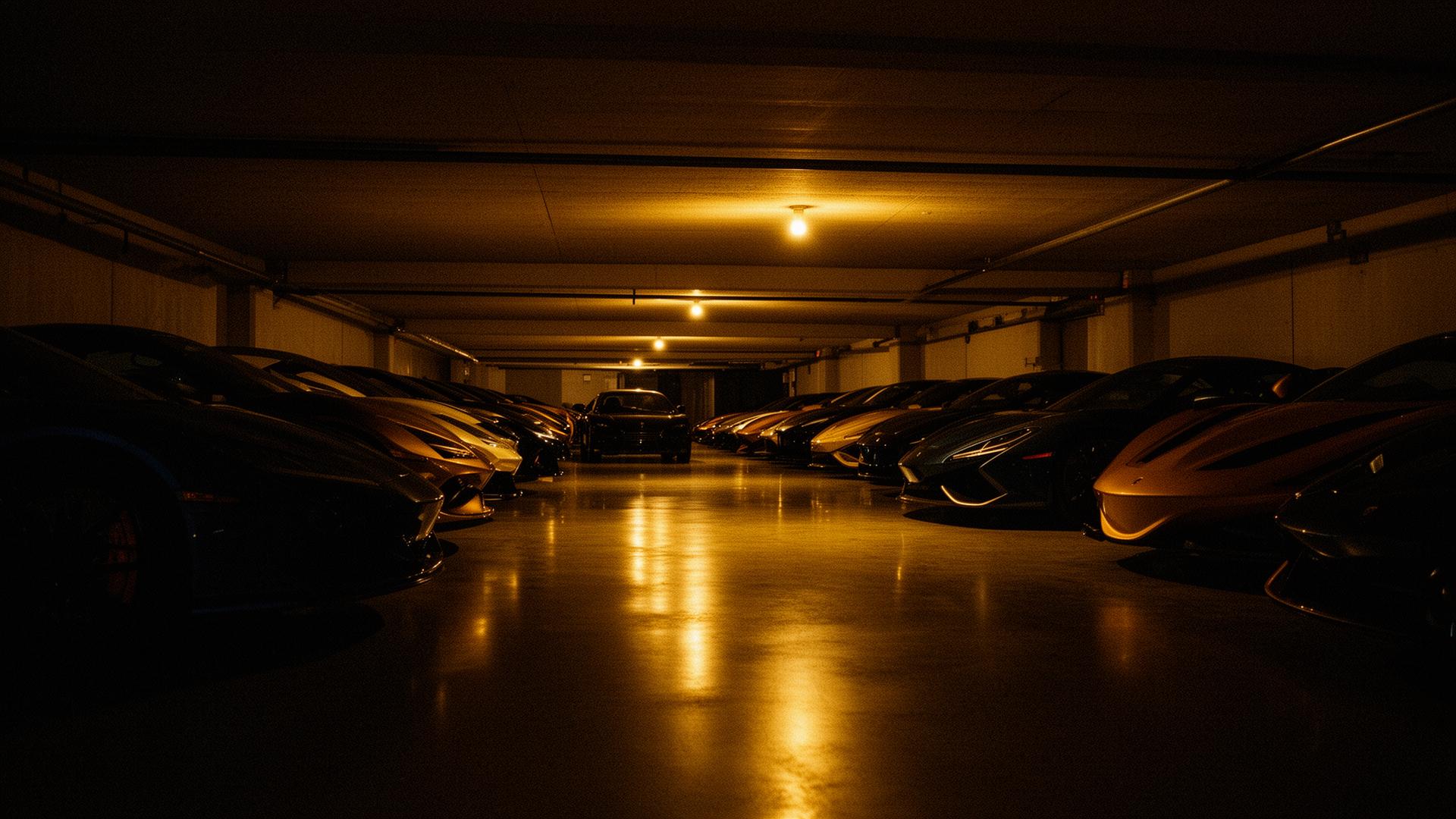 Private garage · dim light